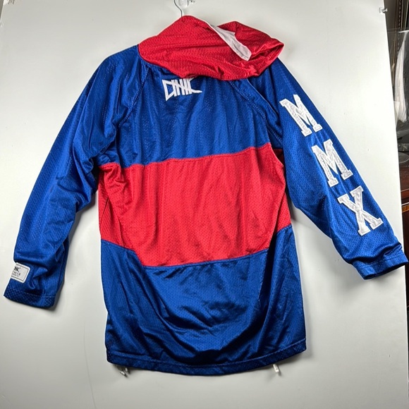 Ethik Blue & Red hooded jersey sz L MMX GRAPHIC EUC - Picture 5 of 6
